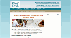 Desktop Screenshot of electricblanketinstitute.com
